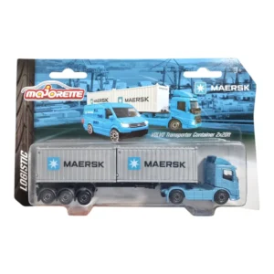 Majorette Logistics Volvo-Maersk Transporter Container 2x20ft Diecast Model for 3+ Years