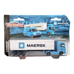 Majorette Logistics Volvo-Maersk Man TGX+40ft Container Diecast Model for 3+ Years