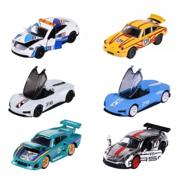 Majorette Porsche Deluxe Edition - Set of 6 Diecast Car Models for 3+ Years - Image 2