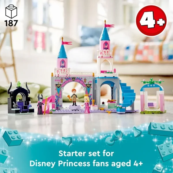 Lego Disney Aurora's Castle 43211 Building Toy Set (187 Pieces) - Image 3