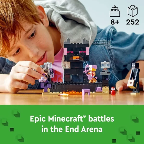 Lego Minecraft 21242 The End Arena Building Set for 8+ Years - Player-vs-Player Battle Playset with Lava - Image 2