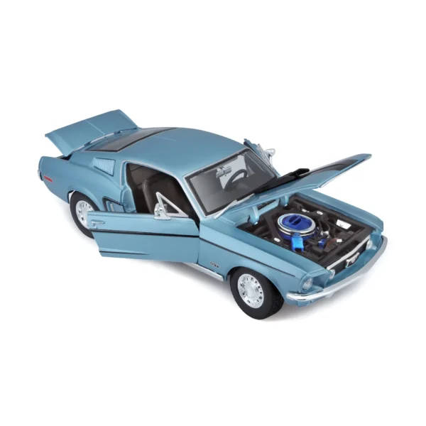 Maisto 1:18 Scale 1968 Ford Mustang GT Cobra Jet Diecast Car Model for Collectors for 14+ Years - Image 3