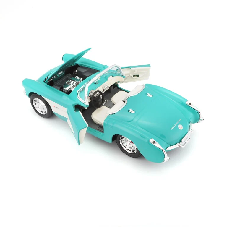 Maisto 1:24 Scale 1957 Chevrolet Corvette Diecast Car Model for Collectors 14+ Years (Sea Green) - Image 3