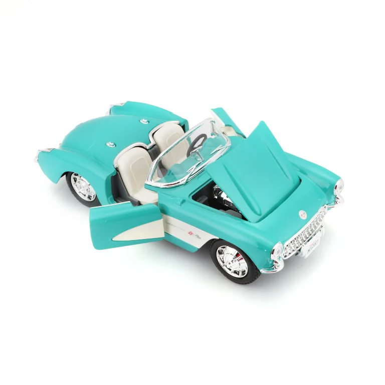 Maisto 1:24 Scale 1957 Chevrolet Corvette Diecast Car Model for Collectors 14+ Years (Sea Green) - Image 4