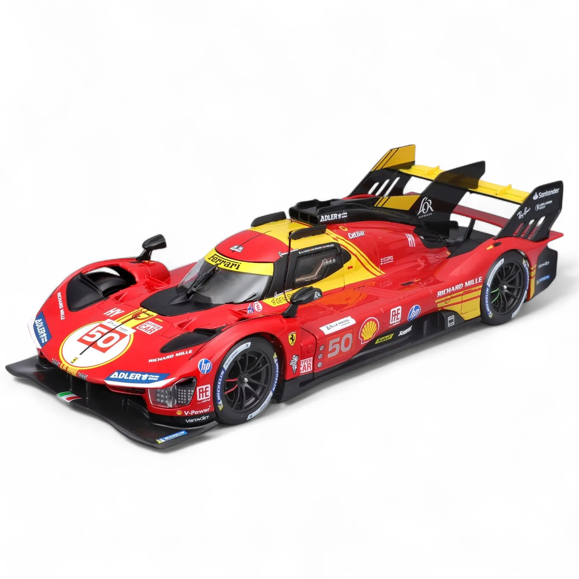 Bburago Racing 1/24 Scale #50 Ferrari 499P 2024 24h LeMans Winner Diecast Car Model for Collectors 14+