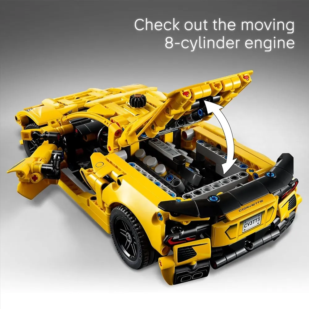 Lego Technic 42205 Chevrolet Corvette Stingray Building Set for 9+ Years (732 Pcs) - Image 3