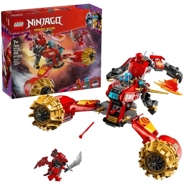 Lego Ninjago 71830 Kai's Mech Storm Rider Action Figure Building Set for 7+ Years with 3 Minifigures (333 Pcs)