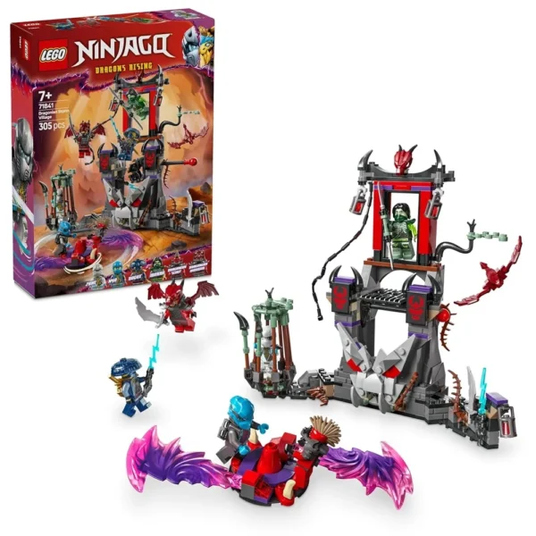 lego ninjago 71841 dragonian storm village building set toy for 7+ years old
