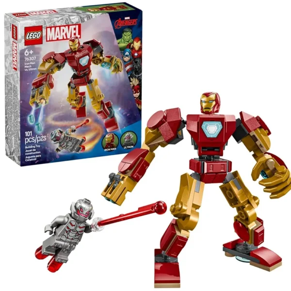 Lego Marvel 76307 Super Heroes Iron Man Mech Vs Ultron for 6+ Years (101 Pcs)