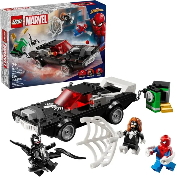 Lego Marvel 76309 Spider-man Vs Venom Muscle Car Building Set for 7+ Years (254 Pcs)