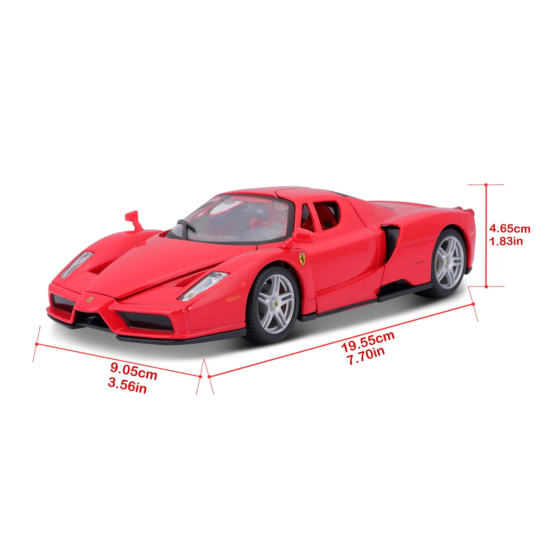 Bburago 1:24 Scale Enzo Ferrari Diecast Car Model for Collectors 14+ Years (Plex Case Version) - Image 7