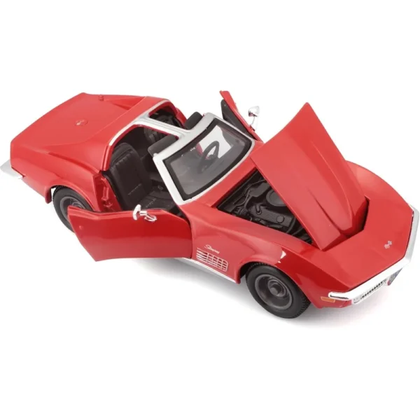 Maisto 1:24 Scale 1970 Chevrolet Corvette Diecast Car Model for Collectors 14+ Years (Red) - Image 3
