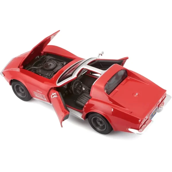 Maisto 1:24 Scale 1970 Chevrolet Corvette Diecast Car Model for Collectors 14+ Years (Red) - Image 2