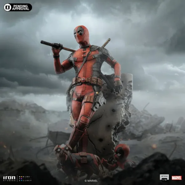 Deadpool Statue - Deadpool & Wolverine - Art Scale 1:10 by Iron Studios for Collectors 15+ Years - Image 3