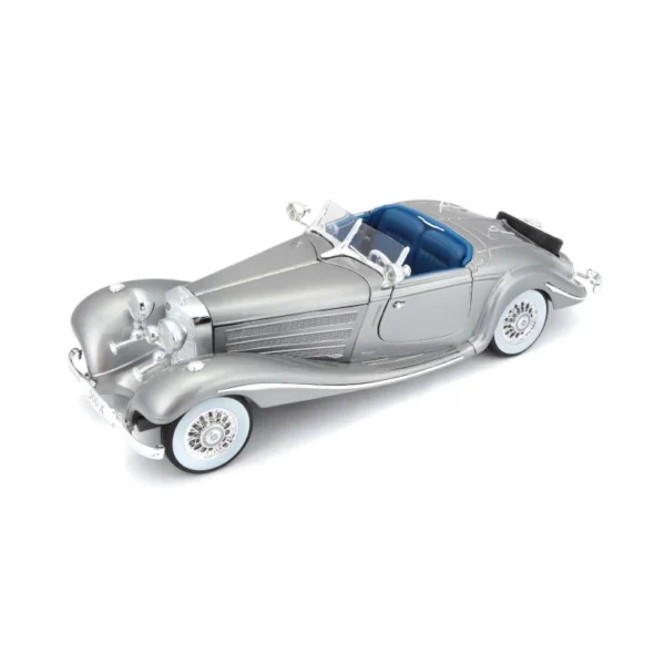 Maisto 1:18 Scale Mercedes-Benz 500K Typ Special Roadster 1936 Diecast Car Model for 14+ (Silver) - Image 2