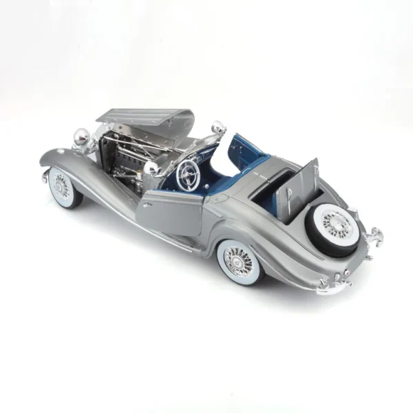 Maisto 1:18 Scale Mercedes-Benz 500K Typ Special Roadster 1936 Diecast Car Model for 14+ (Silver) - Image 4