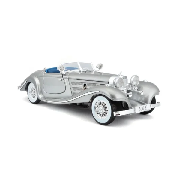 Maisto 1:18 Scale Mercedes-Benz 500K Typ Special Roadster 1936 Diecast Car Model for 14+ (Silver) - Image 5