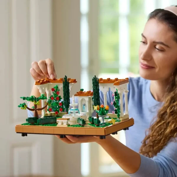 lego icons 10359 fountain garden building set