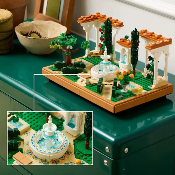 Lego Icons 10359 Fountain Garden - Gardens of the World Building Set - Home Office Decor for 18+ Years (1302 Pcs) - Image 5