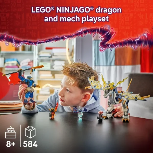 Lego Ninjago 71843 Rogue's Mech Dragon Rider Building Set - 4 Ninja Minifigures for 8+ Years (584 Pcs) - Image 4