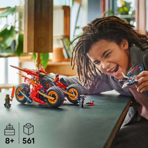 Lego Ninjago 71844 Ninja Combat Vehicle 3-in-1 Building Set for 8+ Years (561 Pcs) - 6 Minifigures - Image 3