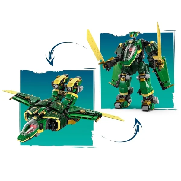 Lego Ninjago 71845 Lloyds Jet Mech Building Set for 9+ Years (1112 Pcs) - 5 Minifigures - Image 4