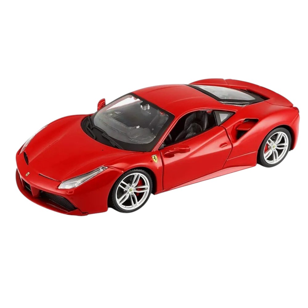 Bburago 1:24 Scale Ferrari 488 GTB Diecast Car Model for Collectors 14+ Year (Color Brick Red)