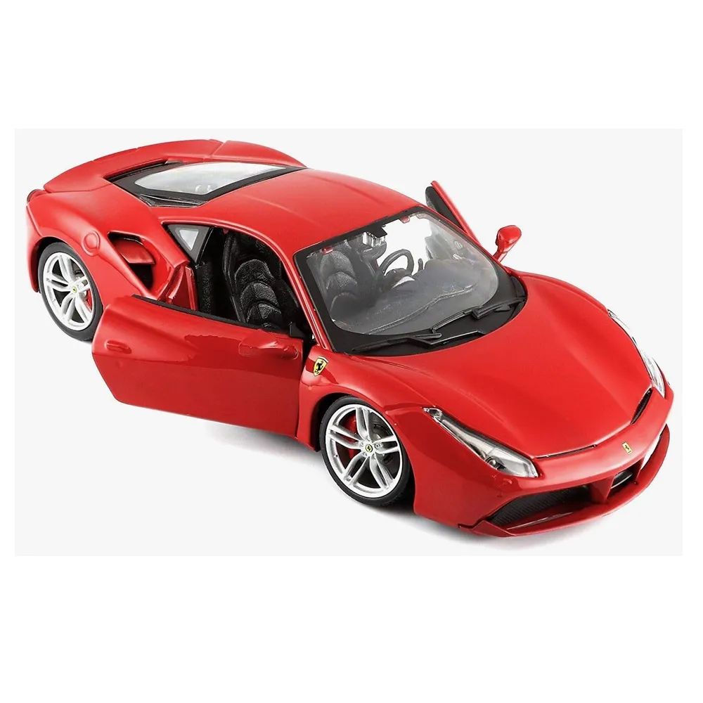 Bburago 1:24 Scale Ferrari 488 GTB Diecast Car Model for Collectors 14+ Year (Color Brick Red) - Image 3