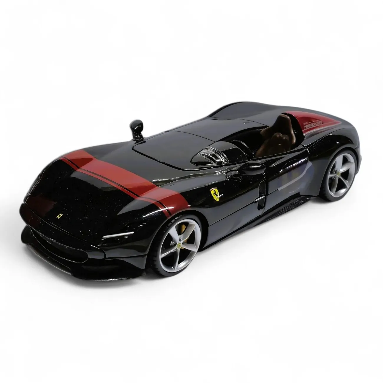 Bburago 1:24 Scale Ferrari Monza SP1 Diecast Car Model for Collectors 14+ Years - Black (With Acrylic Case) - Image 2