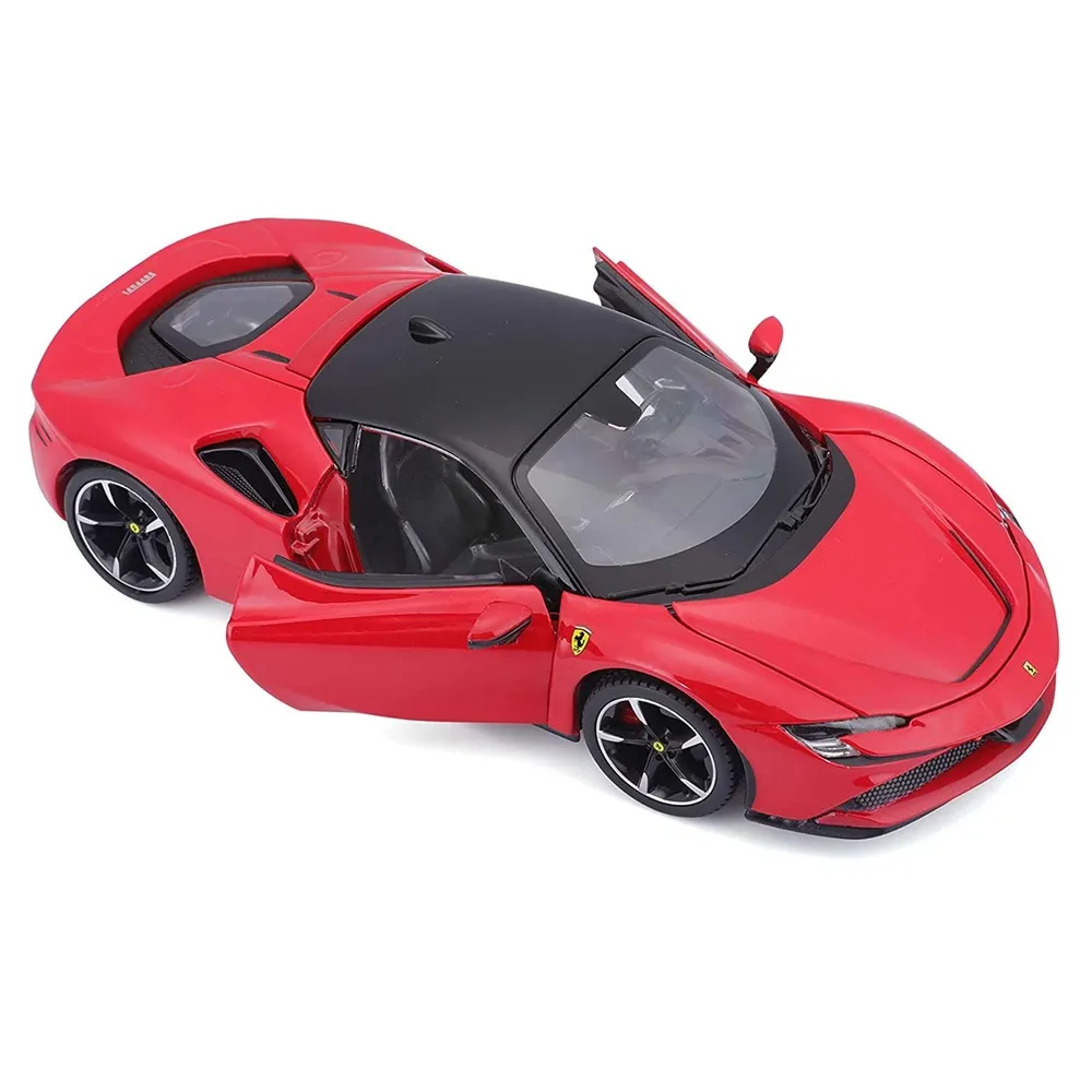 Bburago 1:24 Scale Ferrari SF90 Stradale Diecast Car Model for Collectors 14+ Year (Plex Case Version) - Image 4