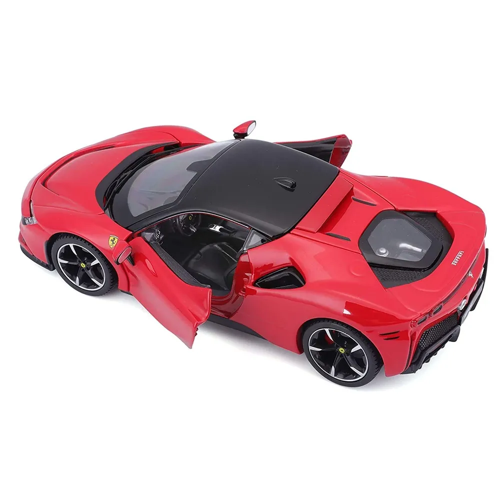 Bburago 1:24 Scale Ferrari SF90 Stradale Diecast Car Model for Collectors 14+ Year (Plex Case Version) - Image 3