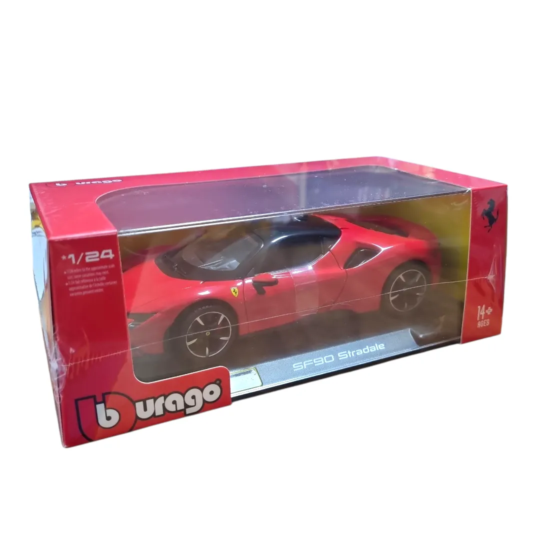 Bburago 1:24 Scale Ferrari SF90 Stradale Diecast Car Model for Collectors 14+ Year (Plex Case Version) - Image 8