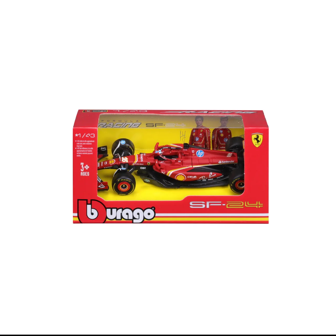 Bburago 1/43 Scale Scuderia Ferrari 2024 SF24 Formula 1 Model #16 Charles Leclerc - Image 5