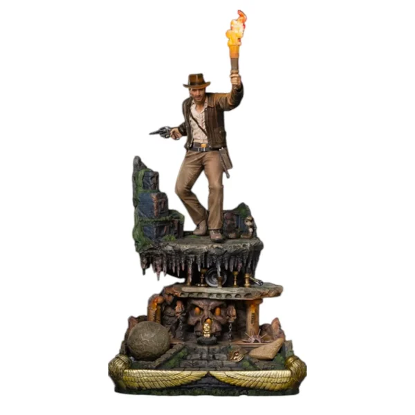 iron studios 1/10 scale indiana jones statue deluxe for collectors