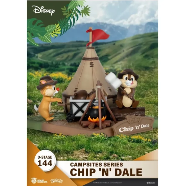 Beast Kingdom DS-144 Disney Campsites Series Chip N Dale Diorama Stage for 15+ Years - Image 4