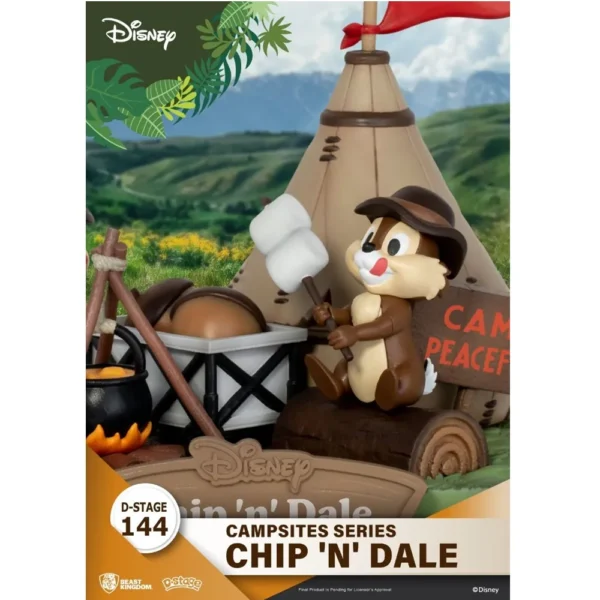 Beast Kingdom DS-144 Disney Campsites Series Chip N Dale Diorama Stage for 15+ Years - Image 3