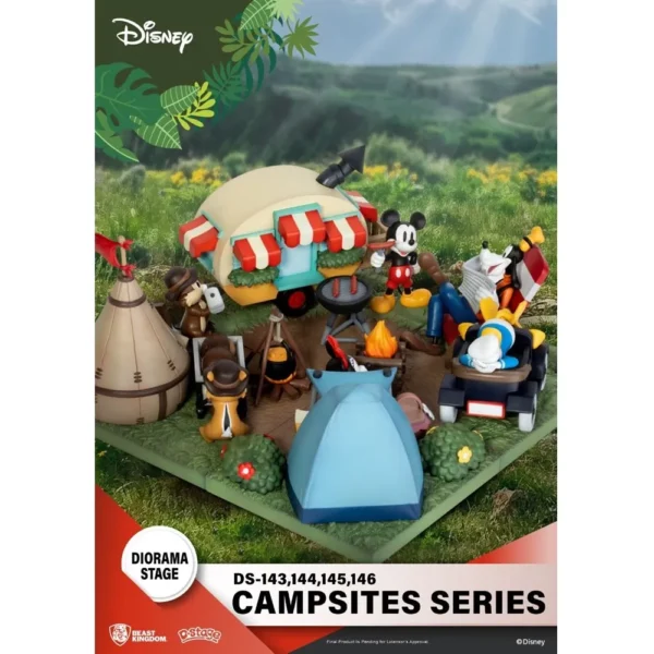 Beast Kingdom DS-143 Disney Campsites Series Mickey Mouse Diorama Stage for 15+ Years - Image 7