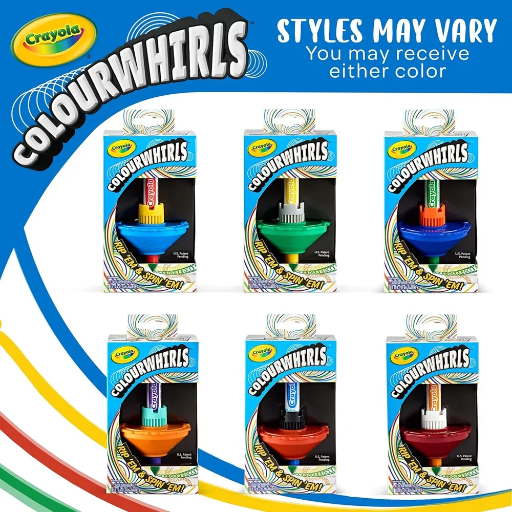 Crayola Colourwhirls Spin Art Toy, Spinning Top Toy for Kids, Arts & Crafts for 6+ Years (Assorted Color) - Image 2