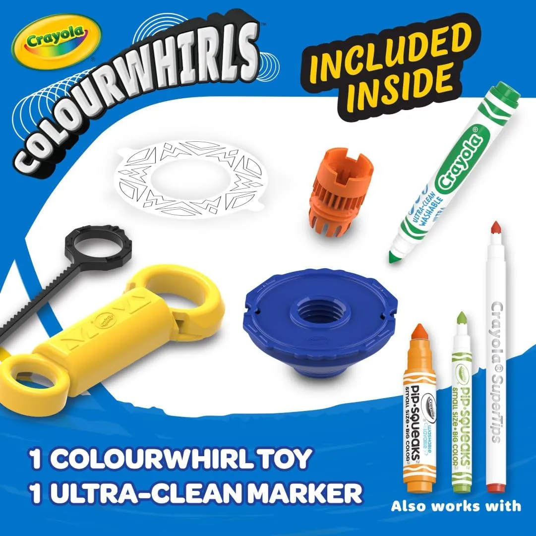 Crayola Colourwhirls Spin Art Toy, Spinning Top Toy for Kids, Arts & Crafts for 6+ Years (Assorted Color) - Image 3