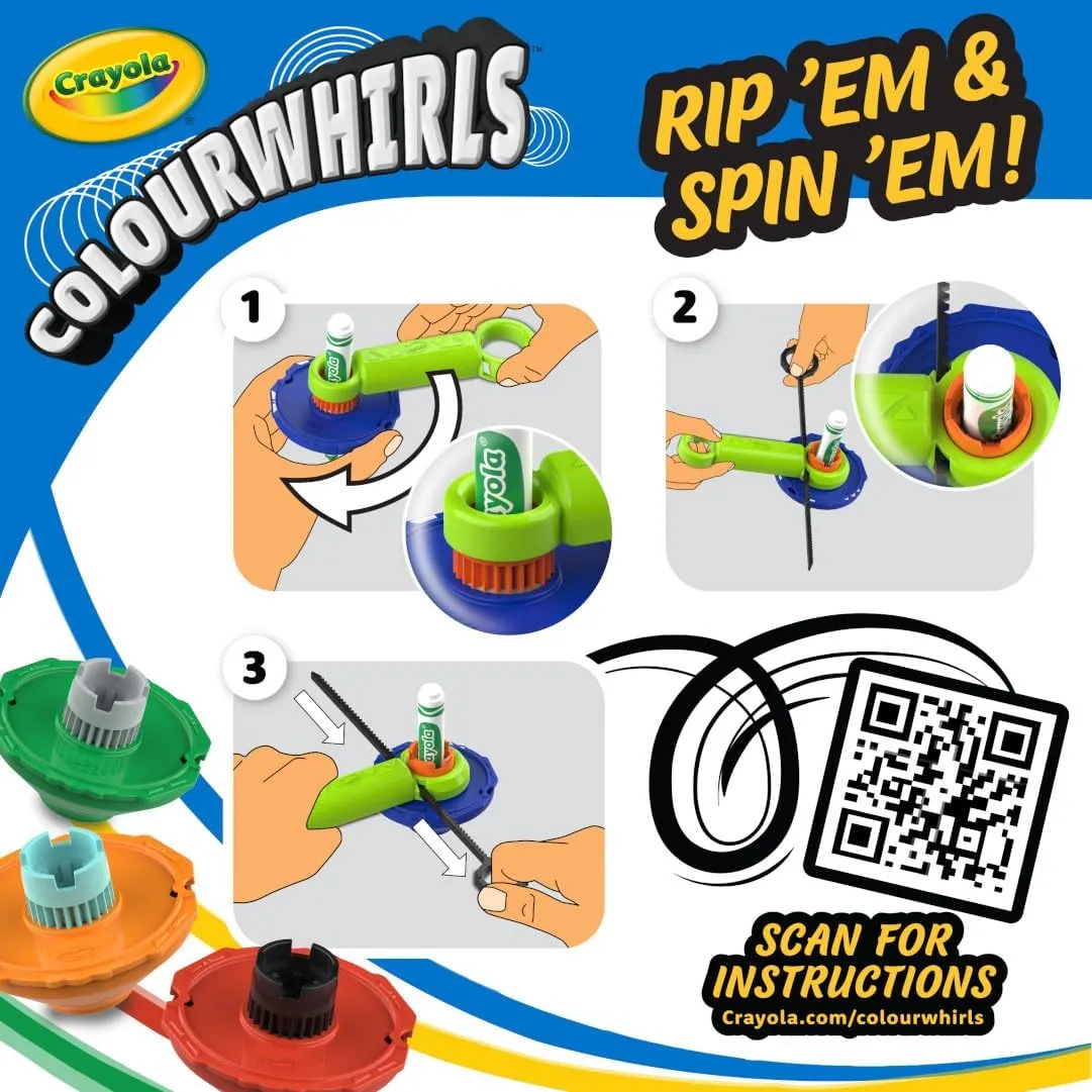 Crayola Colourwhirls Spin Art Toy, Spinning Top Toy for Kids, Arts & Crafts for 6+ Years (Assorted Color) - Image 4