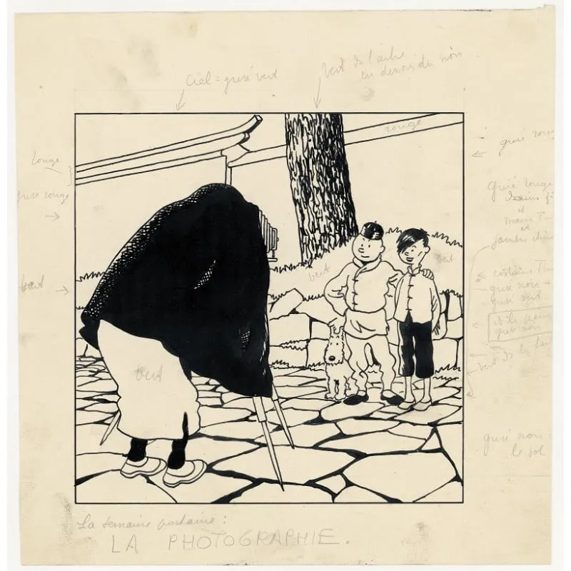 Tintin Book - Les coulisses d'une œuvre (Behind the Scenes) - The Blue Lotus by Philippe Goddin (French) - Image 2