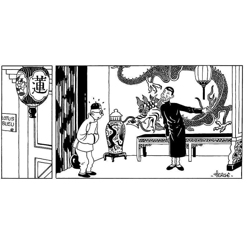 Tintin Book - Les coulisses d'une œuvre (Behind the Scenes) - The Blue Lotus by Philippe Goddin (French) - Image 3