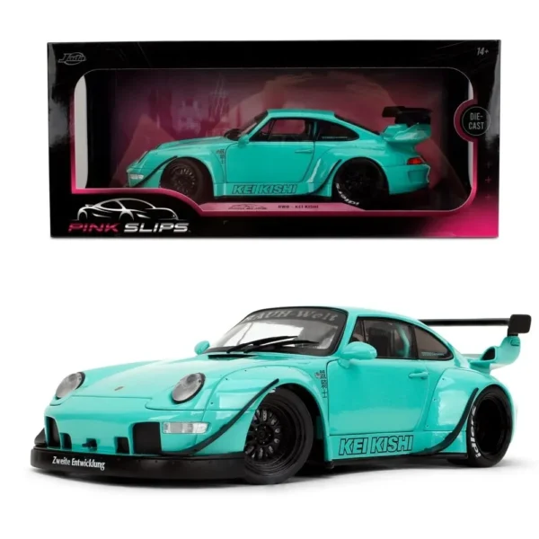 Jada Toys Pink Slips RWB Kei Kishi 1:18 Diecast Collector Model Car Mint Green