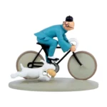 tintin on cycle blue lotus resin figure