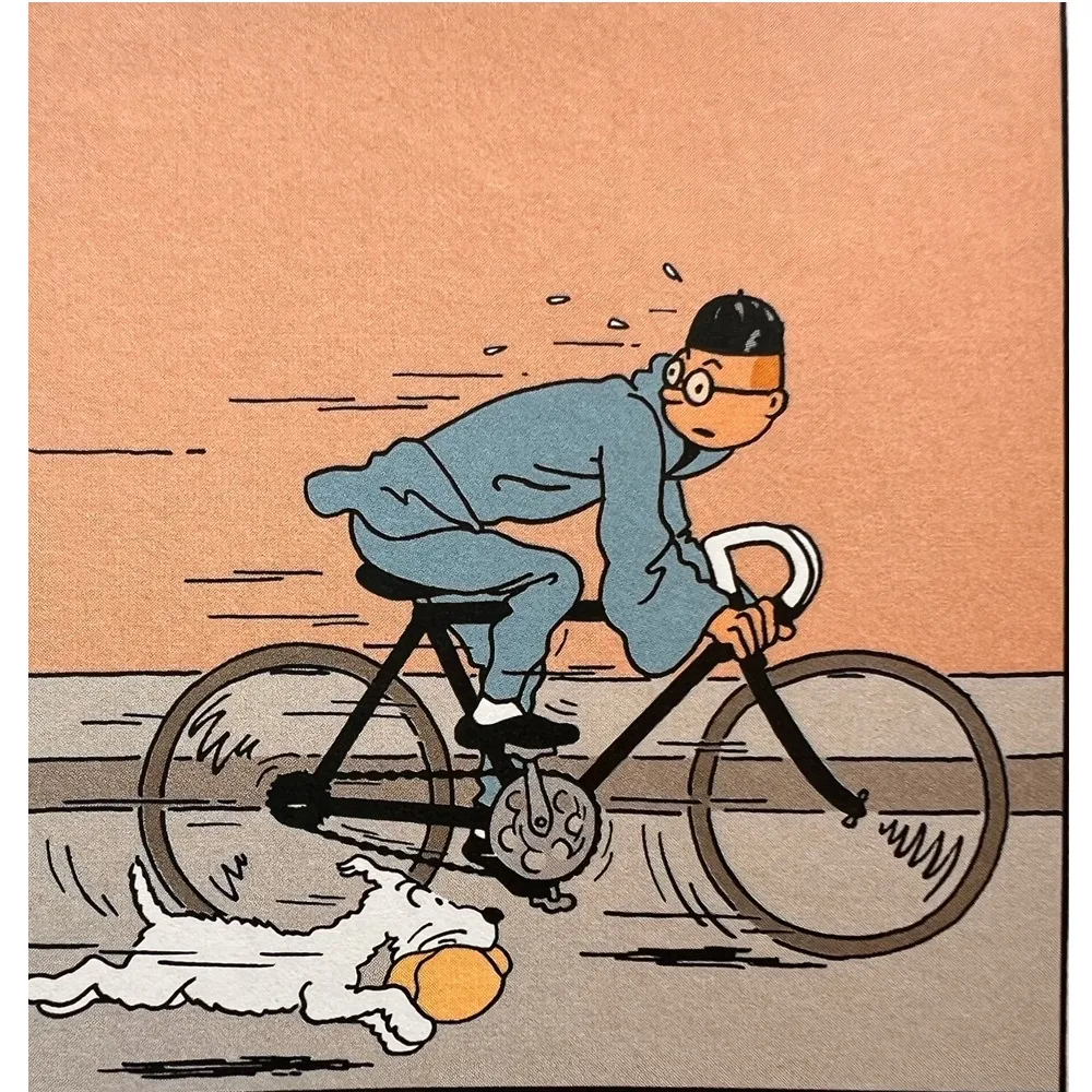 Hors Serie Figure #3 - Tintin on a Bicycle The Blue Lotus Colorized (42291) - Limited Edition - Image 6