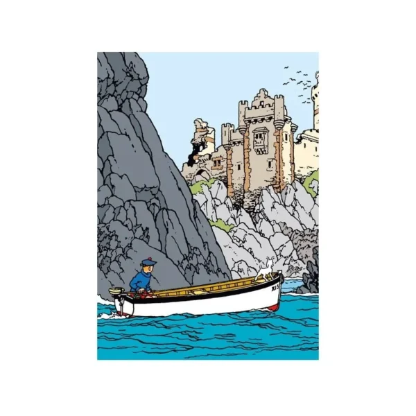 Tintin Plastic Folder - Tintin and the Black island (Size A4)