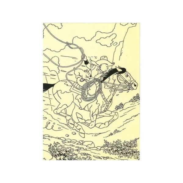 Postcard - Tintin Horse