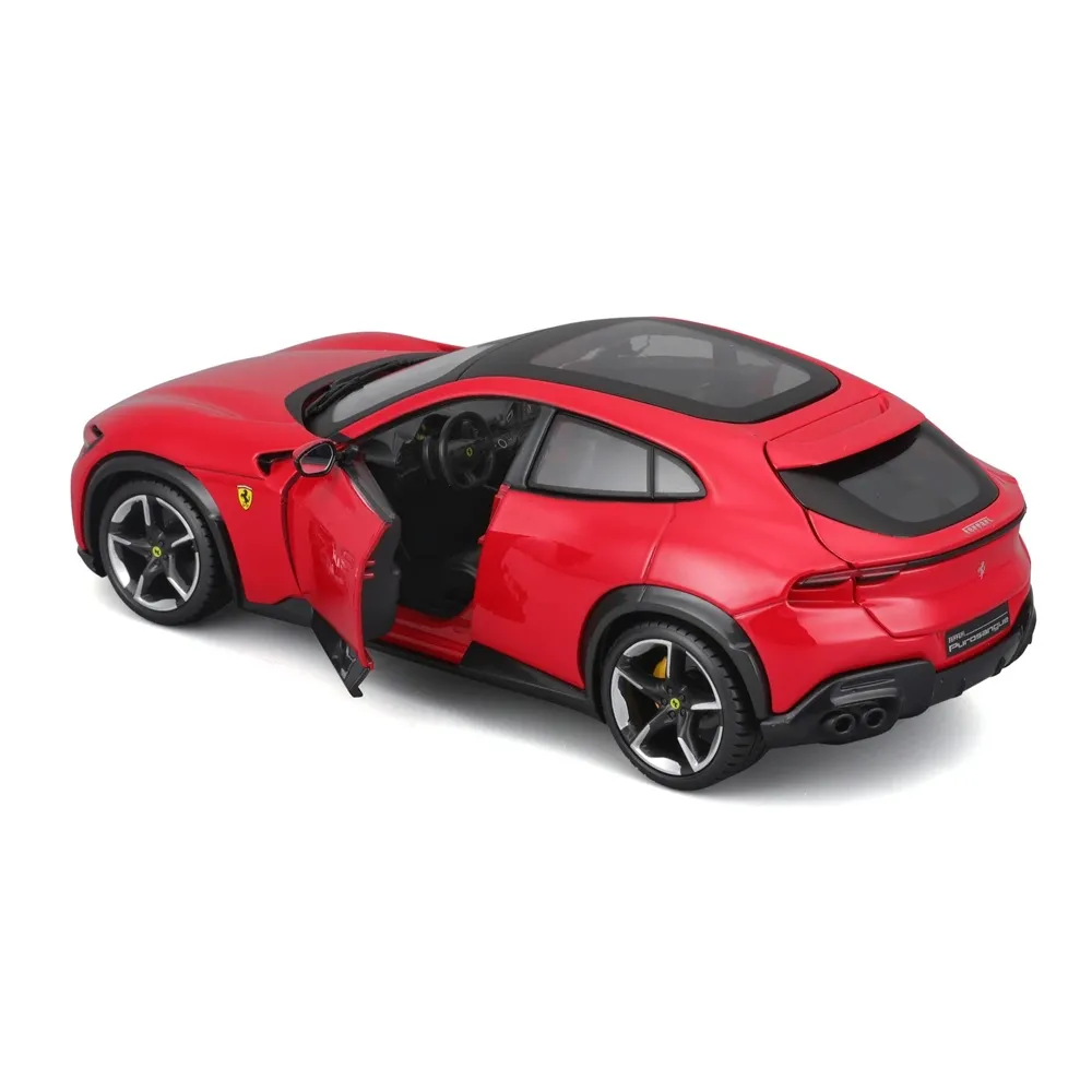 Bburago 1:24 Scale Ferrari Purosangue Diecast Car Model (Red) Plex Case - Image 4