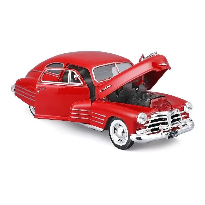 Maisto 1:25 Scale 1948 Chevrolet Fleetline Aerosedan Diecast Car Model (Red) - Image 2