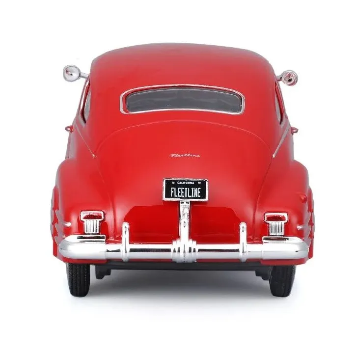 Maisto 1:25 Scale 1948 Chevrolet Fleetline Aerosedan Diecast Car Model (Red) - Image 4